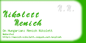 nikolett menich business card